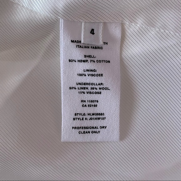 Helmut Lang Off-White Hemp and Cotton-blend Blazer - Picture 14 of 16